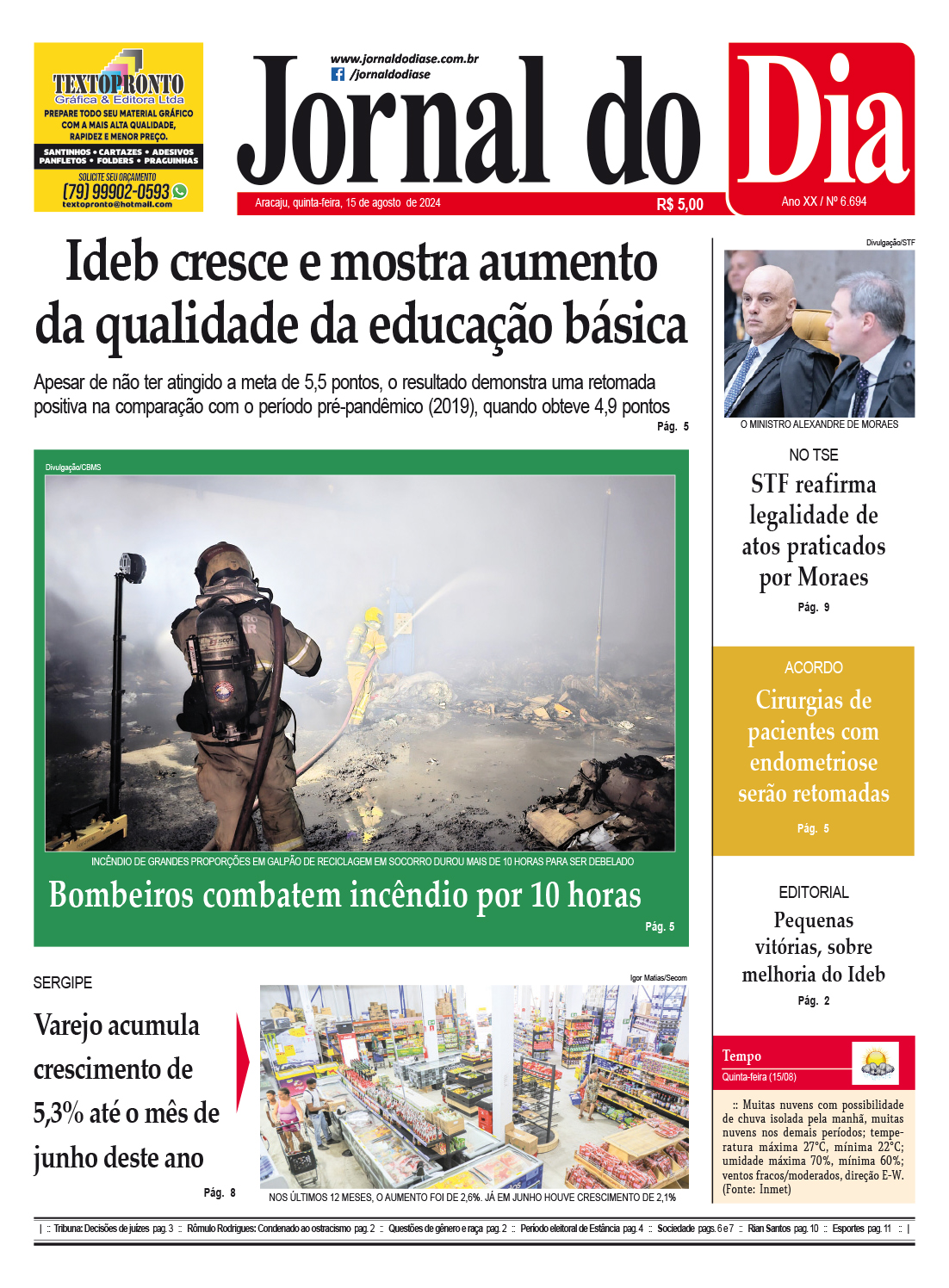 Capa do dia