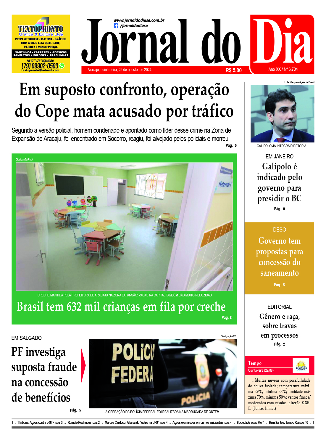 Capa do dia