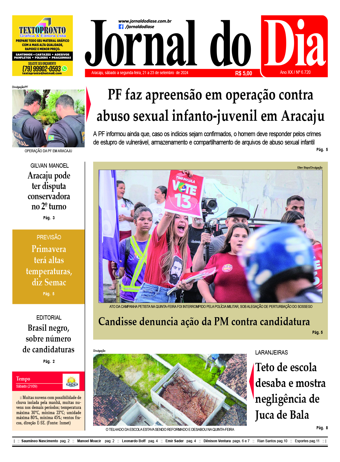 Capa do dia