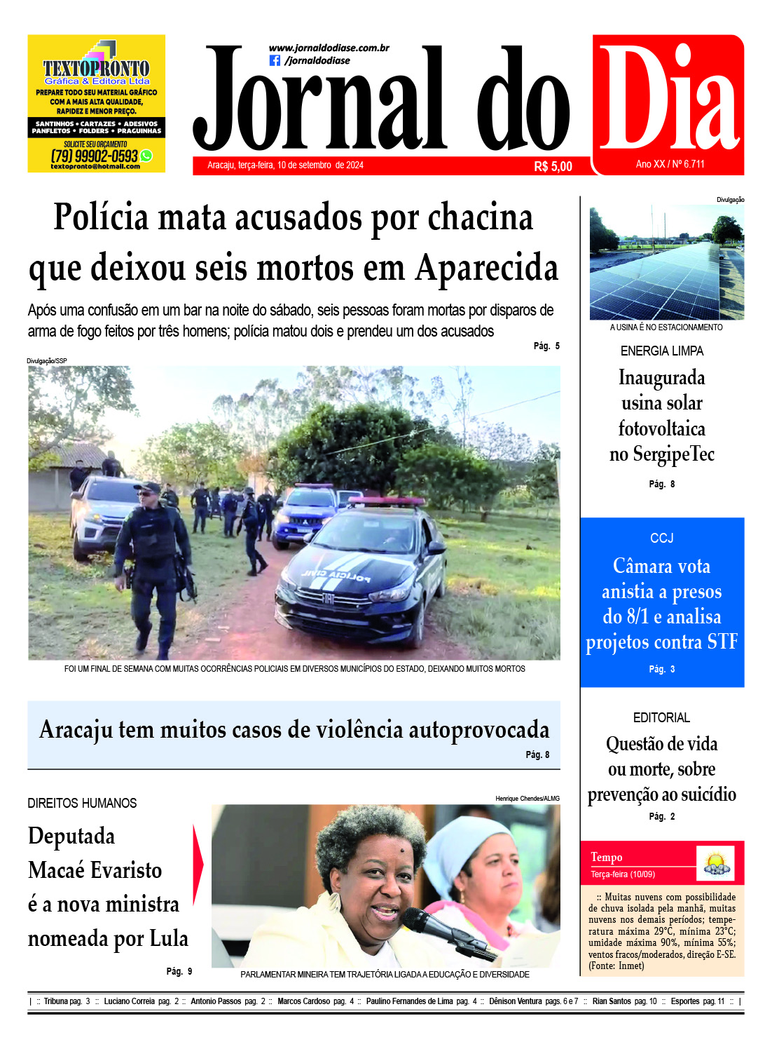 Capa do dia