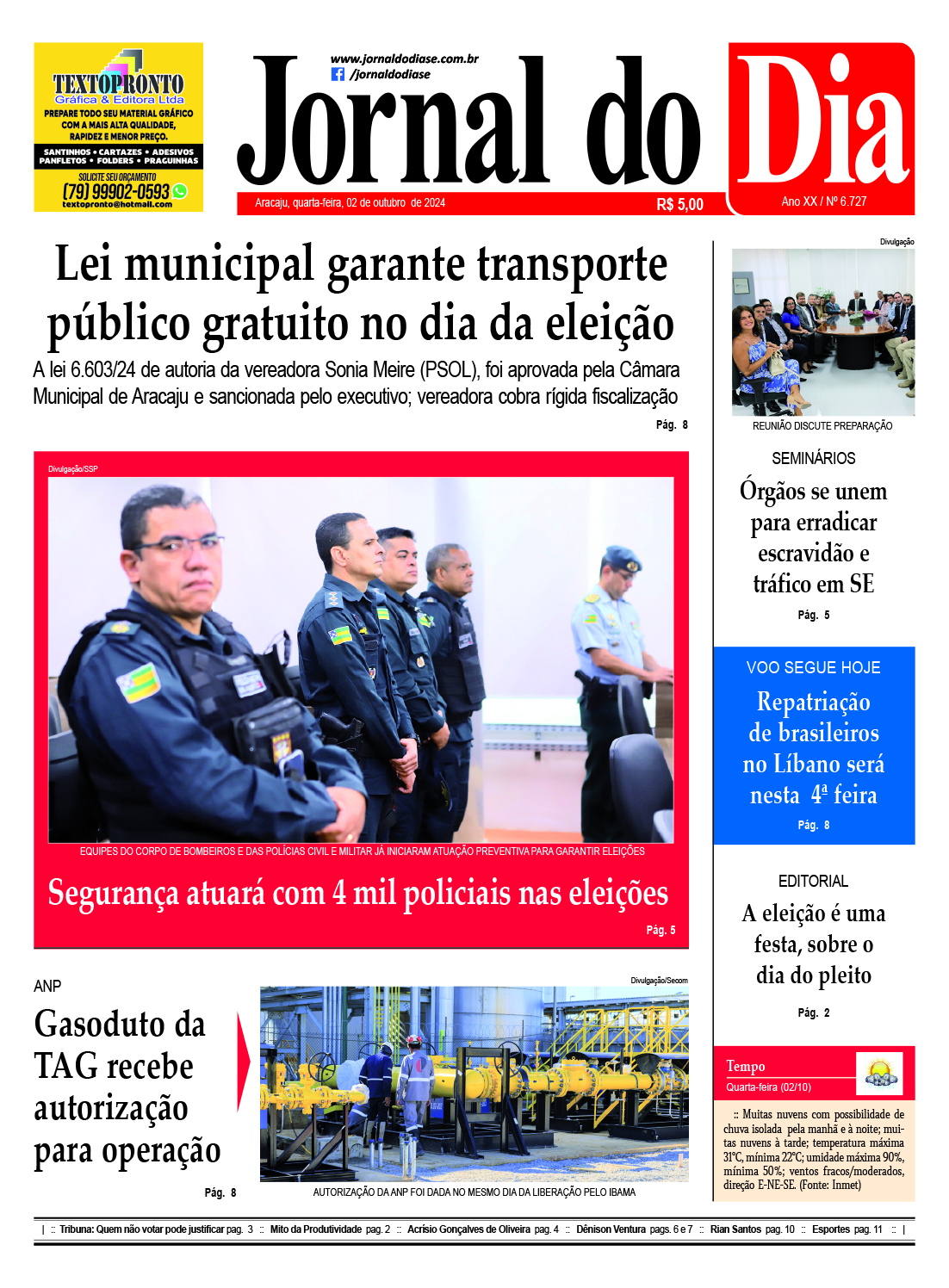 Capa do dia