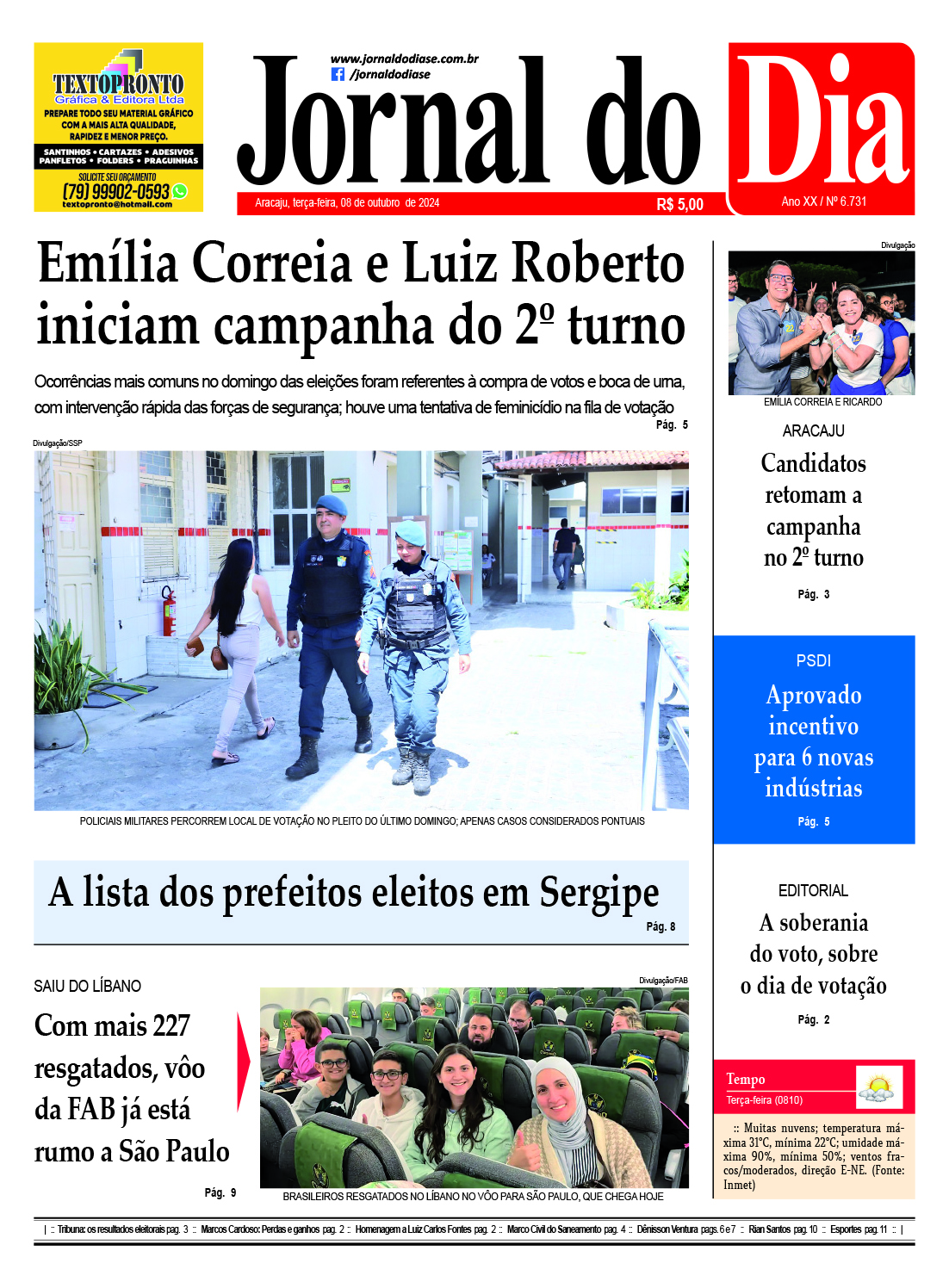 Capa do dia